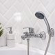 Смеситель для ванны с душем РМС SL85-009E короткий излив Хром