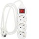 Удлинитель U-3g-5m-Z-V с 3 евророзетками (с/з, с/в) 5м Jilion 9534162