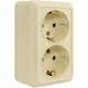 Розетка 2 гнезда (с/з) О/У. бежевый Jilion 9533449
