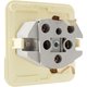 Розетка 1 гнездо (с/з) О/У. бежевый Jilion 9533431
