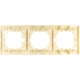 Рамка для розеток/выключателей 3 гнезда С/У. бежевый Jilion 9533109