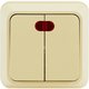 Выключатель двухклавишный с подсветкой О/У. бежевый Jilion 9533417