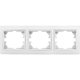 Рамка для розеток/выключателей 3 гнезда С/У. белый  Jilion 9533108