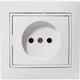 Розетка 1 гнездо (б/з) С/У. белый Jilion 9533156