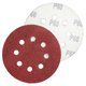 Круг абразивный д/липучки ПЕРФО, 8 отв. Р60,125мм Политех Инструмент Инструмент 2005306