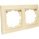 Рамка для розеток/выключателей 2 гнезда С/У. бежевый Jilion 9533105