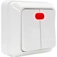 Выключатель двухклавишный с подсветкой О/У. белый Jilion 9533416