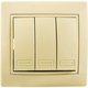 Выключатель трёхклавишный С/У. бежевый Jilion 9533153