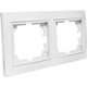Рамка для розеток/выключателей 2 гнезда С/У. белый Jilion 9533104
