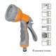 Пистолет-распыл. пластик.,6 режим.полива Standart Polyagro 7571204